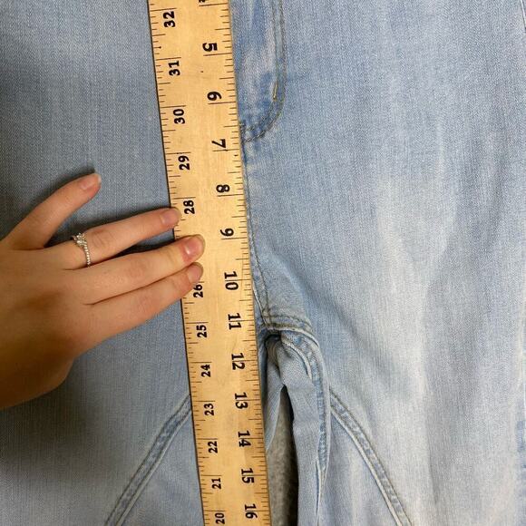 Forever 21 light wash twisted seam high waisted bell bottom denim jeans retro 29 - Picture 11 of 11